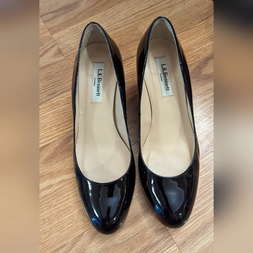 LK Bennett London Black  Wedge Size 36 1/2